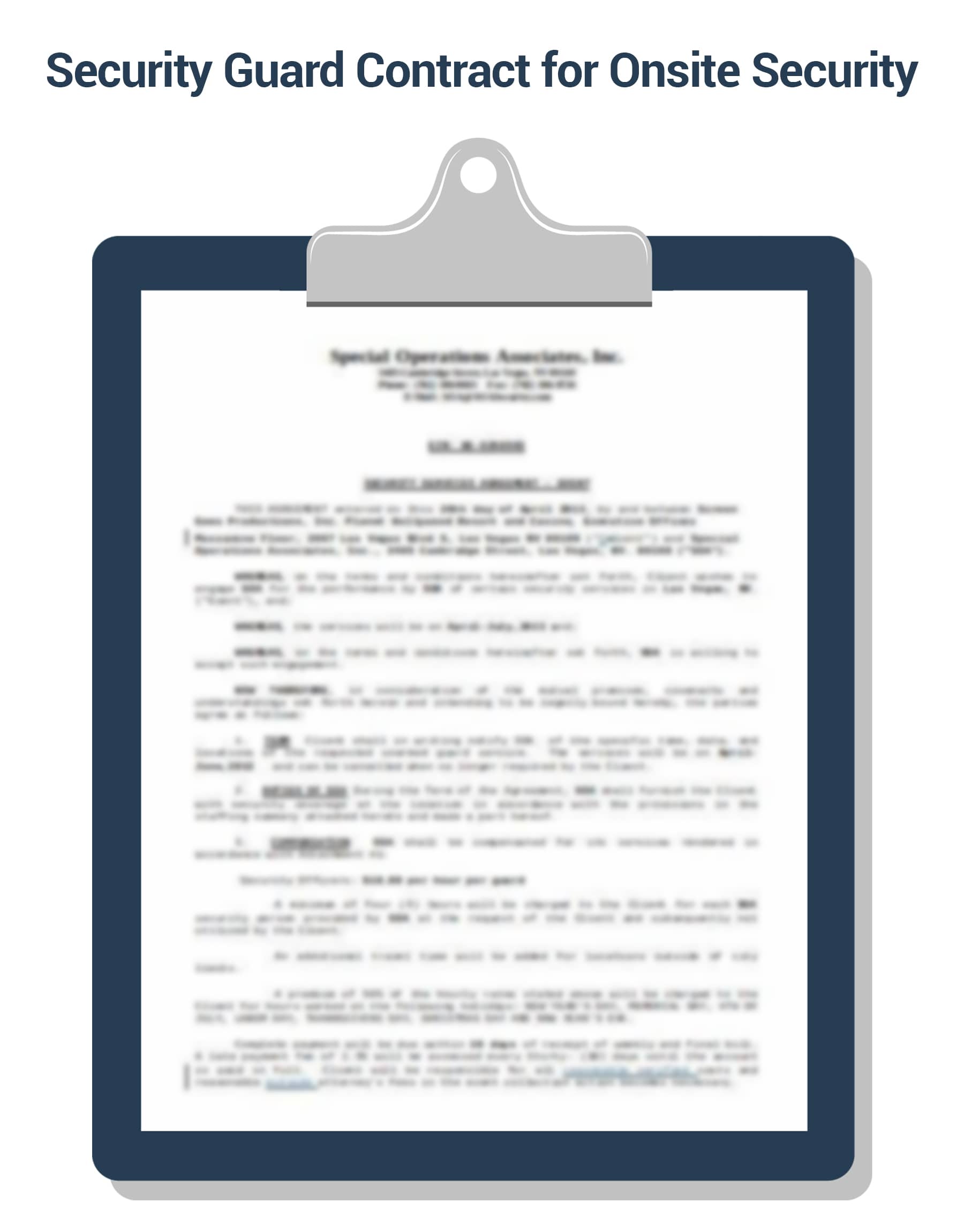 Agreement For Security Services Template Instant Download Security 