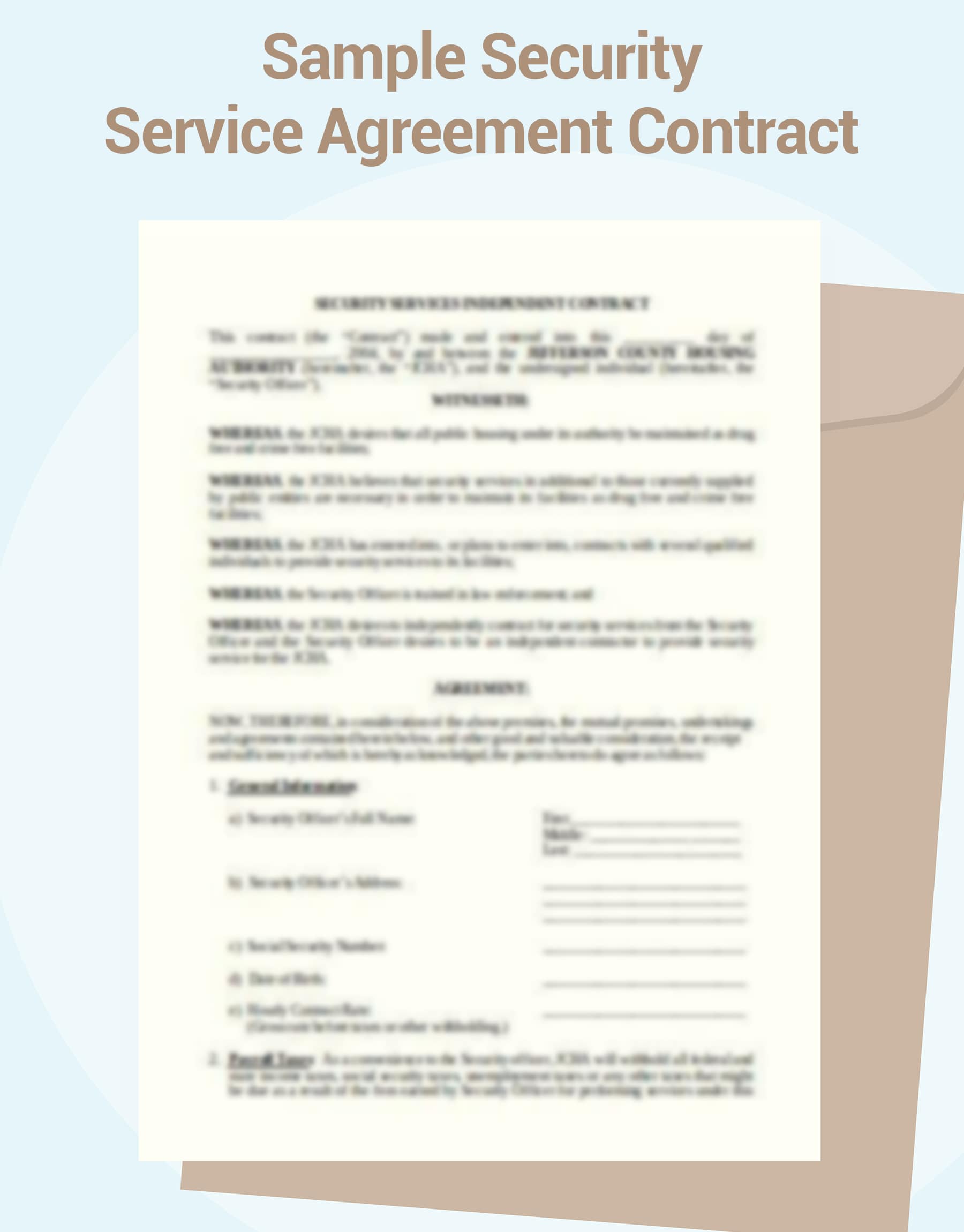 Security Guard Contract Templates